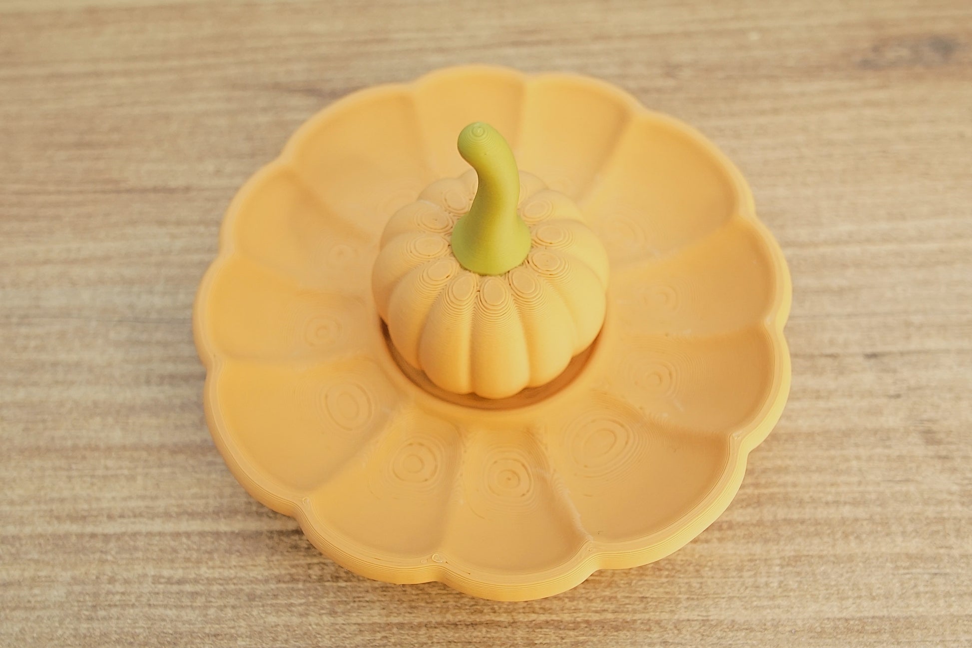 Fall themed ring holder dish with textured base